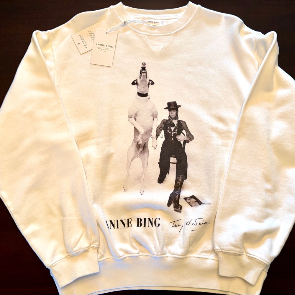 NWT Anine Bing AB x David Bowie sweatshirt - Picture 2 of 9